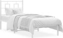 Maison Exclusive - Lit métallique sans matelas avec tête de lit Blanc 75x190 cm