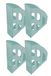 helit H2661032 - Tijdschriftenhouder „the green bridge“ DIN A4 | 4 documentenhouders in turquoise, gemaakt van gerecycled kunststof, met het Blauer Engel-keurmerk