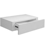 BAKAJI Wandplank van MDF-hout, modern Scandinavisch design, afmetingen: 40 x 24 x 10 cm, wanddecoratie (wit)
