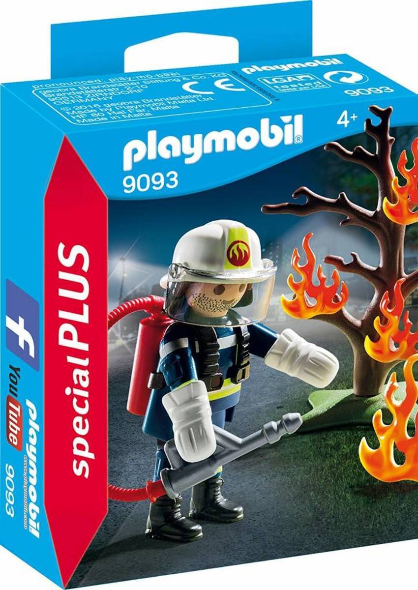 playmobil Special Plus brandweerman met brandende boom 9093