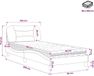 vidaXL Lit avec matelas "Hvar" tissu bleu 90x190 cm