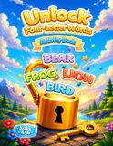 Unlock Four-Letter Words: Color, Trace, Circle, and Find 4-Letter Words Through Fun Lock-and-Key Activities for Preschool and Kindergarten Kids