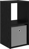 vidaXL Nachtkastje Zwart Eiken 30,5 x 27 x 59,5 cm Bewerkt hout