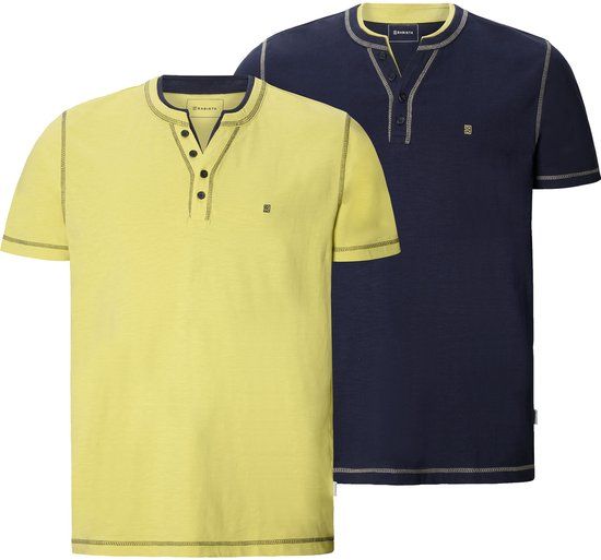 Babista Heren T-shirts, Set van 2, 5XL, Groen, Katoen, Loose Fit, Casual