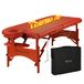 Master Massage Fairlane Therma Top Mobiele massagestoel, cosmetica-ligstoel, verwarmbaar, inklapbaar, hout, ultralicht, 71 cm