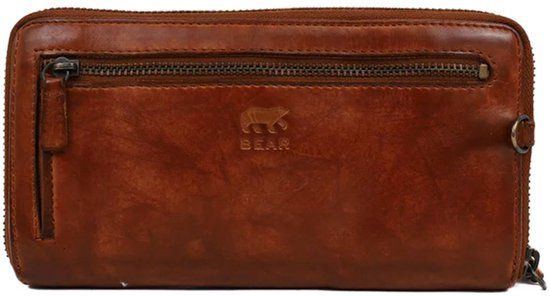 Bear Design Cow Lavato Clutch 14851 Cognac