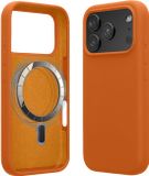 kwmobile telefoonhoesje geschikt voor Apple iPhone 17 Pro - Hoesje met magneet compatibel met MagSafe - Smartphone case in fruitig oranje