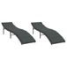 VidaXL Ligbedden 2 st met kussens poly rattan grijs