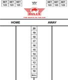 Bull's Darttel Flex Scorebord 35x25 cm.-Tactics