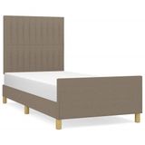VidaXL Bedframe Taupe Stof 160x200 cm
