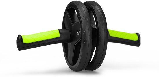 PTP Ab Sculpt Buikspier wiel - Ab Roller - Buikspiertrainer - Ab Wheel - Zwart/Lime