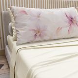 PETTI Artigiani Italiani - Katoenen beddengoed met kussenslopen met digitale print, eenpersoons laken, beddengoedset met bloemenpatroon 8 crème, 100% Made in Italy