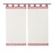 Linder Torchon 0230/6/90162/453 gordijn, geruit, rood, 2 stuks, 45X90