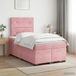 vidaXL Boxspringbed met matras Roze 120 x 190 cm Fluweel