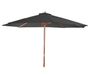 Mendler Zonnescherm Florida, tuinscherm, marktscherm, diameter 3,5 meter, polyester/hout, 7 kg, antracietkleurig