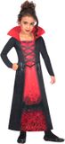Amscan Rose Vampiress Meisjes Verkleedjurk Rood/zwart Mt 3-4 Jaar