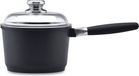 BergHOFF Essentials Steelpan met deksel Scala 16 cm - Zwart