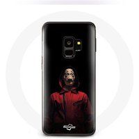 Maniacase Etui voor Samsung Galaxy S9 La casa de papel Masker zwarte achtergrond