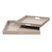 Howard Elliott 83025 Lak Vierkante Houten Dienblad Set, Taupe