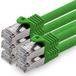 1aTTack.de CAT.7 netwerkkabel patchkabel SFTP PIMF LSZH Gigabit LAN-kabel 10 Gb/s 1,0 m groen 5 stuks
