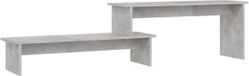 vidaXL Tv-meubel 180x30x43 cm bewerkt hout betongrijs
