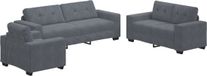 vidaXL Canapé 3 places Velours gris foncé