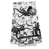 Karma Geschenken KA101944 Zwart-wit Boho Theedoek, Katoen, Octopus 18 "x 22"
