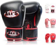 Ali's Fightgear BG TR Bokshandschoenen Zwart Leer 18 oz Unisex Volwassenen
