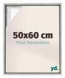 yd Cadre photo 50x60 cm Argent Mat - Cadre pour toile - MDF Lyon