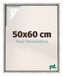 yd Cadre photo 50x60 cm Argent Mat - Cadre pour toile - MDF Lyon