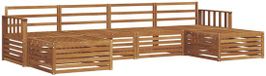 vidaXL - Bank loungeset - 6 zitplekken - Naturel - Massief Acacia Hout