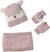 Vertbaudet Kerstcadeauset voor meisjes muts + snood + wanten/handschoenen bichette roze (poederkleur)