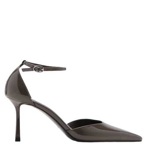 Mango Dark Grey Lacquered Pumps