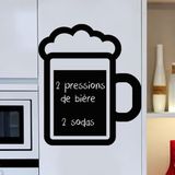 Ambiance Sticker Schoolbordsticker - uitwisbare zelfklevende muurstickers - Bierschuim - 95x80cm
