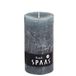 SPAAS Rustieke geurloze cilinderkaars 68/130 mm, ± 60 uur - grijs