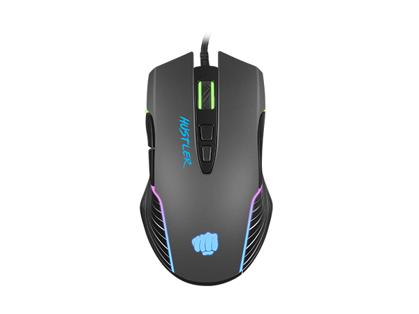 Fury Hustler Gaming Mouse - Black - 6400 DPI - 160cm Cable