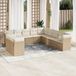 Maison Exclusive - Ensemble de jardin, composé de 11 pièces, avec coussins, beige, en polyrotin