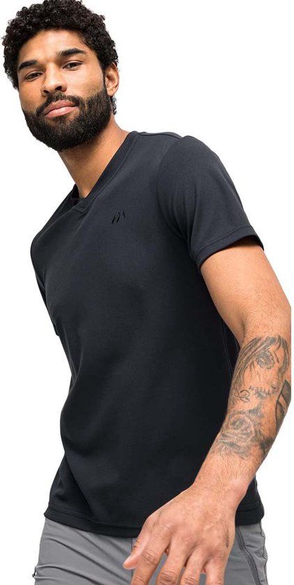 Maier Sports Wali T-shirt Met Korte Mouwen Zwart 3XL Man