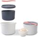 Dailygoods Micro-ondes cuiseur à riz 2L avec couvercle et panier vapeur - Orange