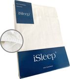 iSleep Flanel Hoeslaken - 100% Flanel Katoen - Hoge Hoek - Rondom Elastiek - Twijfelaar - 120x200 cm - Licht Beige