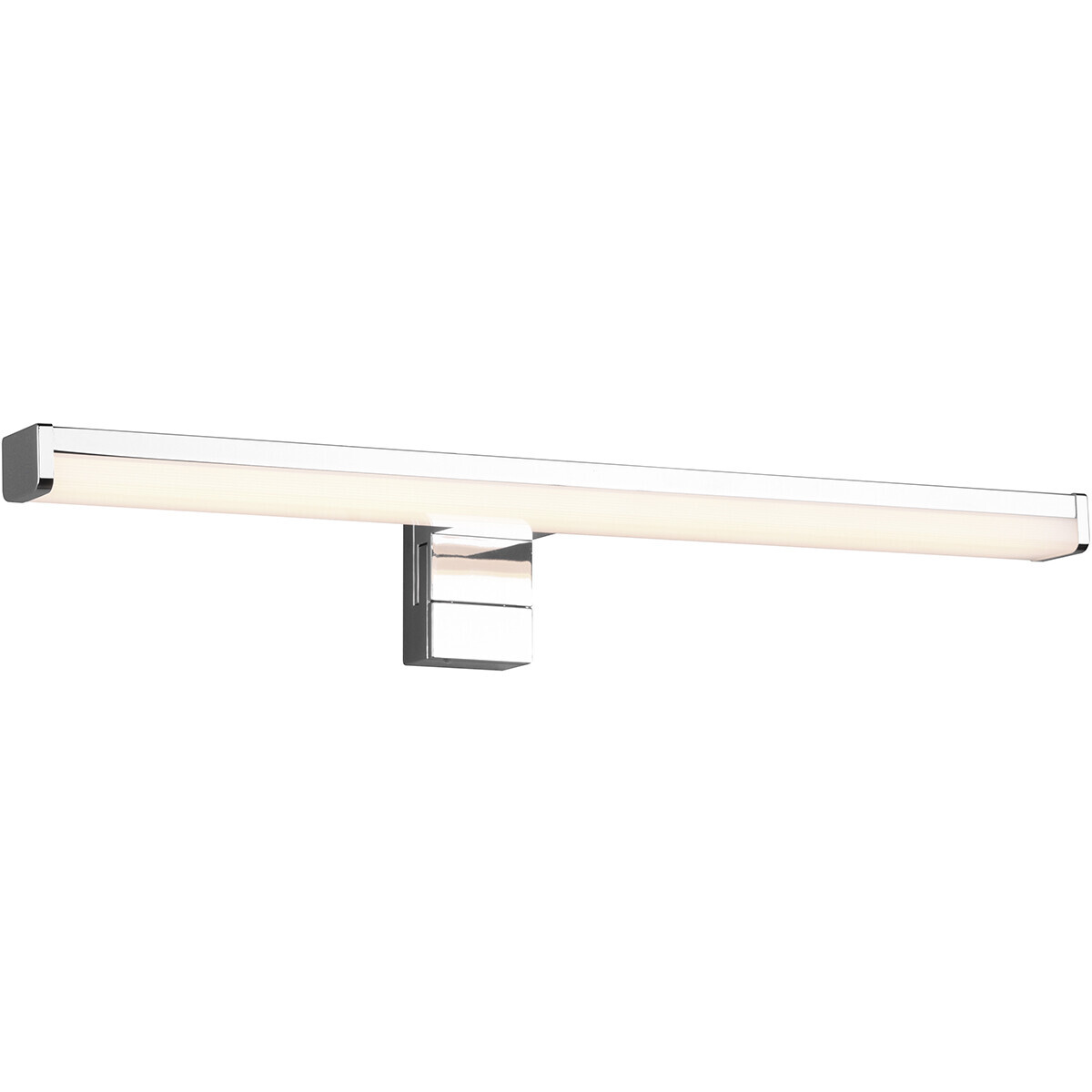 BES LED LED Spiegelverlichting - Trion Liman - 7.4W - Spatwaterdicht IP44 - Warm Wit 3000K - Glans Chroom - Kunststof