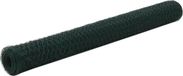 vidaXL Kippengaas - 25x1,2 m - Staal met PVC Coating - Groen