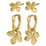PILGRIM gold plated oorbellen Ajani (set van 2)