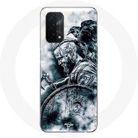 Maniacase Hoesje Oppo A54 5G Vikings Ragnar Lothbrok Schild Raaf