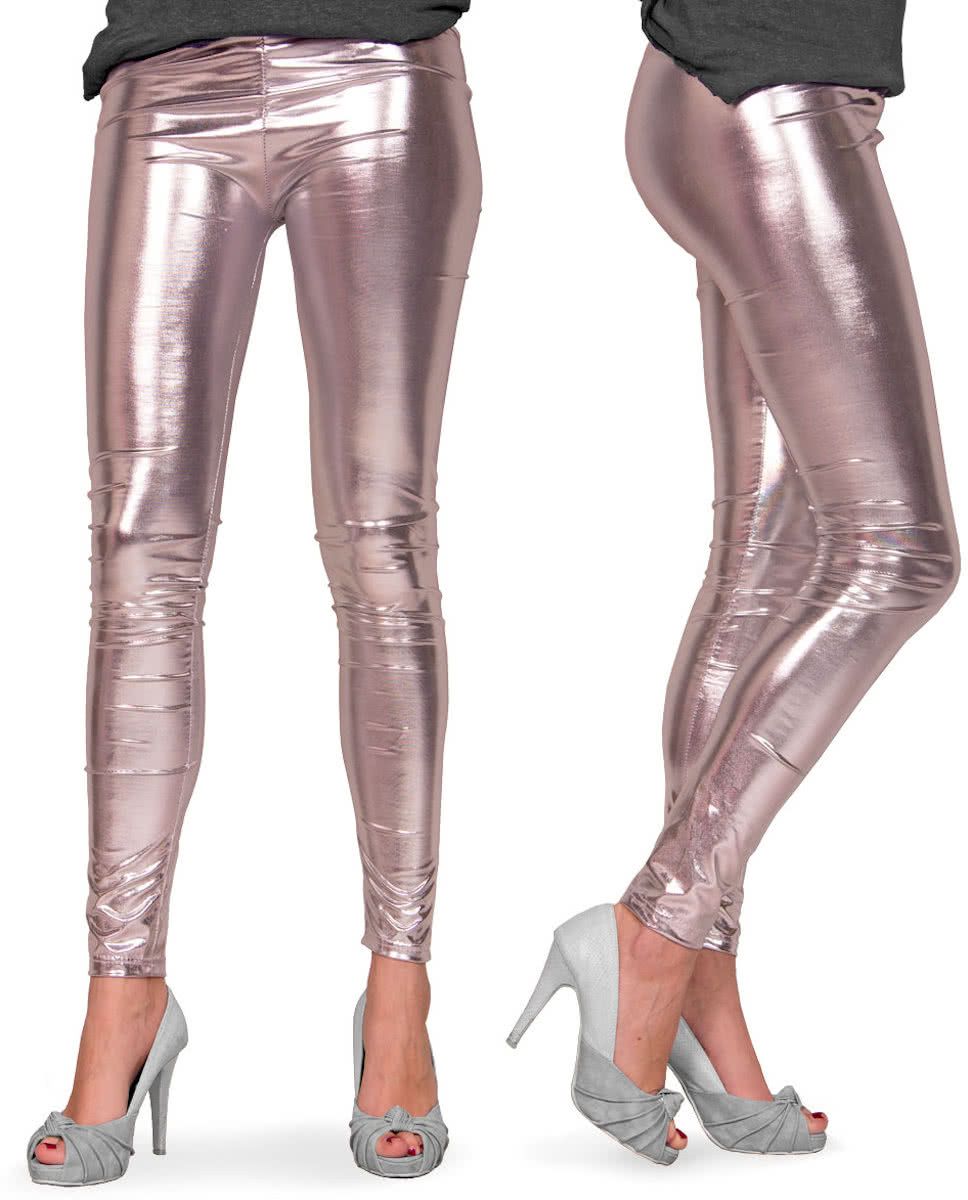 Folat Legging Metallic Zilver Maat L/XL