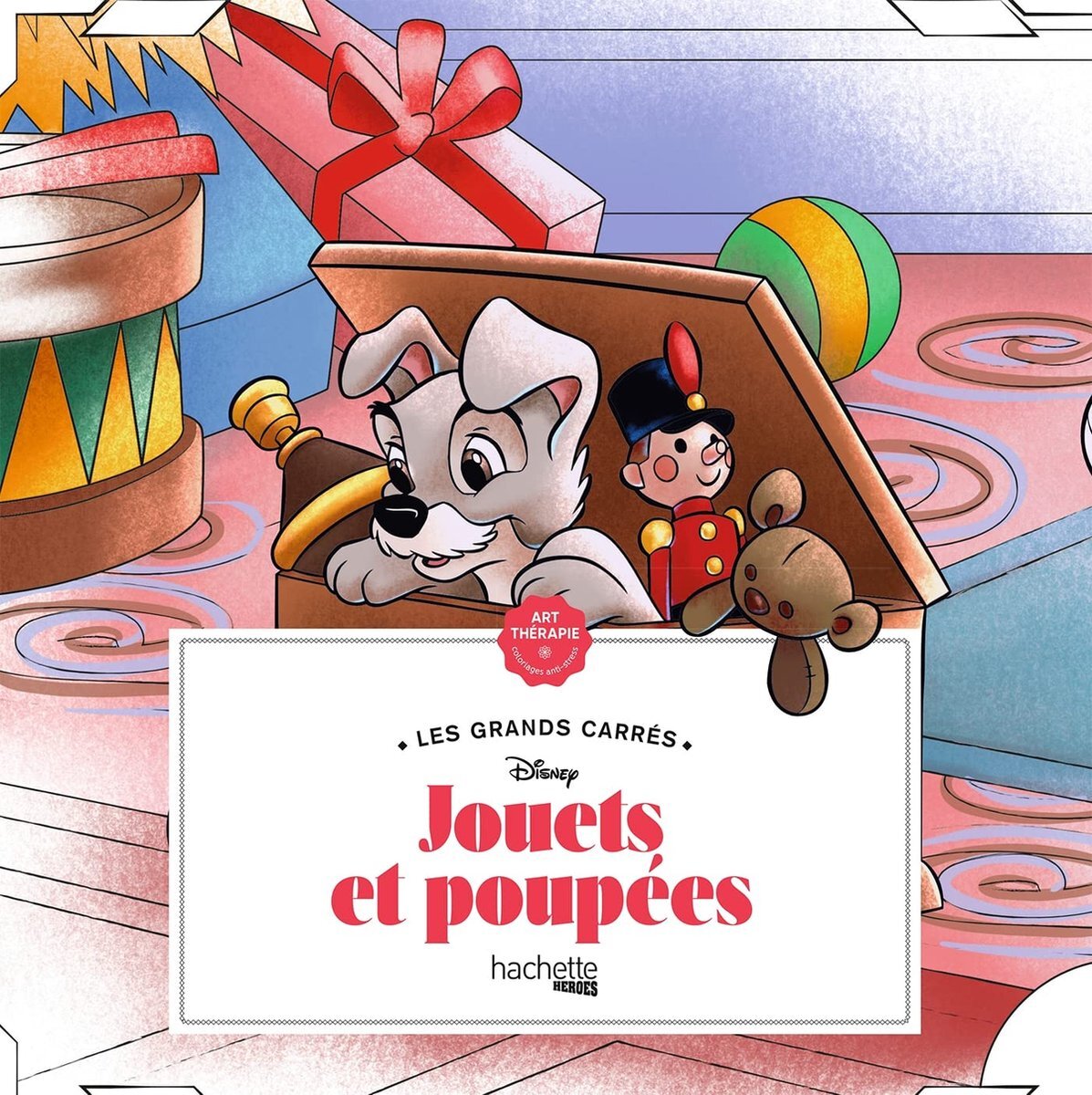 hachette heroes Les Grands Carrés Disney Jouets et Poupées - Kleurboek voor volwassenen