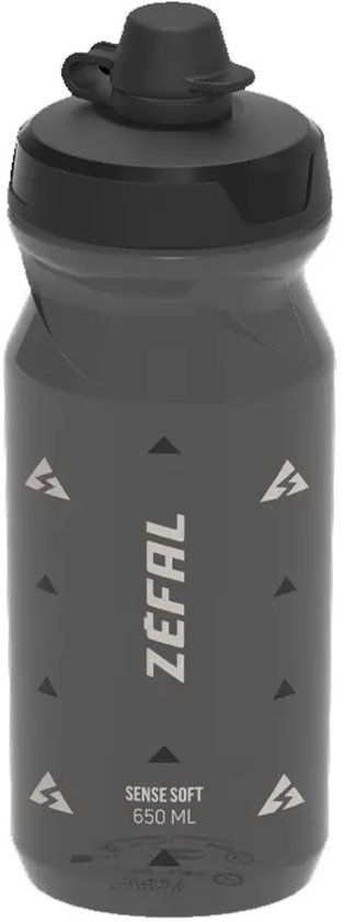 Zefal Sense Soft NO-MUD 650 ml waterfles, gerookt zwart