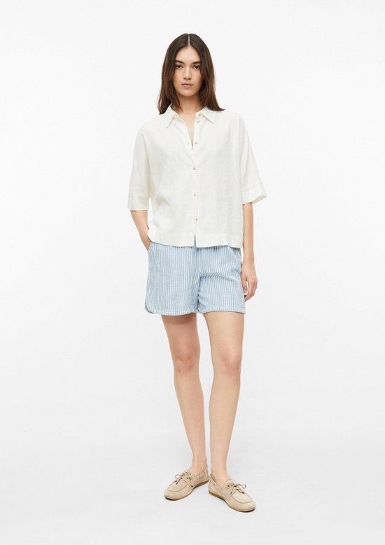 s.Oliver Broek Lichtblauw Katoen Regular Fit Vrouwen Maat 40