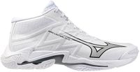 Mizuno Wave Lightning Elite Mid Indoor Schoenen Unisex Volleybal Wit / Ultimate Gray / Zwart Maat 42.5