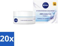 NIVEA Essentials Dagcrème - Hydraterende Gezichtscrème - Normale tot gemengde huid - SPF 30 - 20 x 50 ml